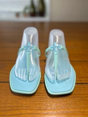 Tory Burch Roxanne Jelly Sandal color Island Blue, water-resistant, Size 9